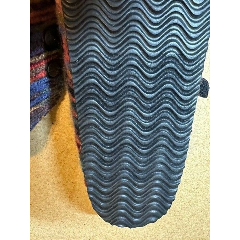 NWOB Rocket Dog Multicolor Striped Wool Double Buckle Clog Mules Women Sz 7 - Picture 7 of 10